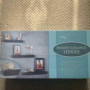 Braded elegance ledges. Dark brown not opened